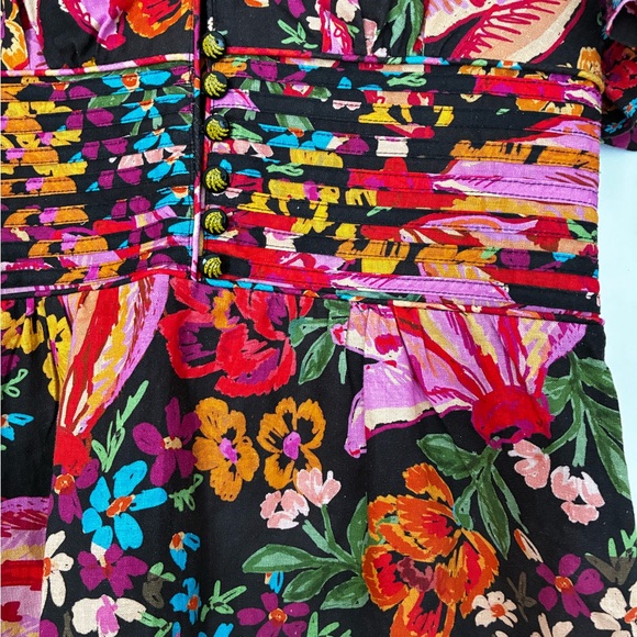 Farm Rio Black Spring Bananas Print Mini Dress - Picture 8 of 11